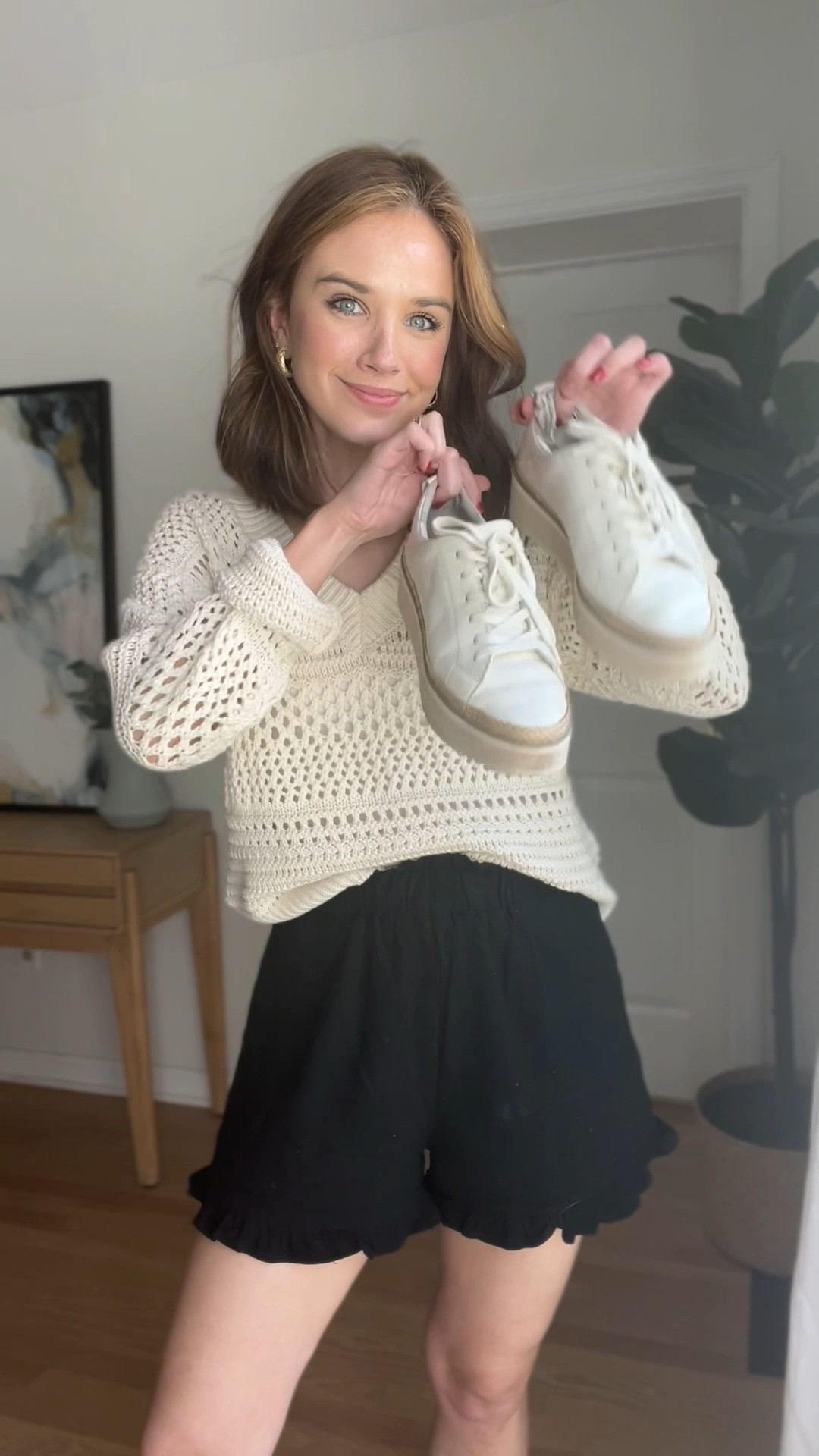 Week 1 of casual summer outfit ideas 
Open knit sweater : wearing s
Black linen shorts : wearing m (part of two piece set)
Platform sneakers: fit tts 

Summer sweater : wearing m (part of 2 piece set)
Linen shorts: wearing m

Levi’s straight leg denim : fit tts
Tank : wearing s // fits tts

Activewear tank : wearing s // fits tts
Athletic shorts : wearing m / fits tts

Athletic skort; wearing m // fits tts
Wrap pullover : wearing s // fits tts 

#LTKSeasonal #LTKFind #LTKstyletip