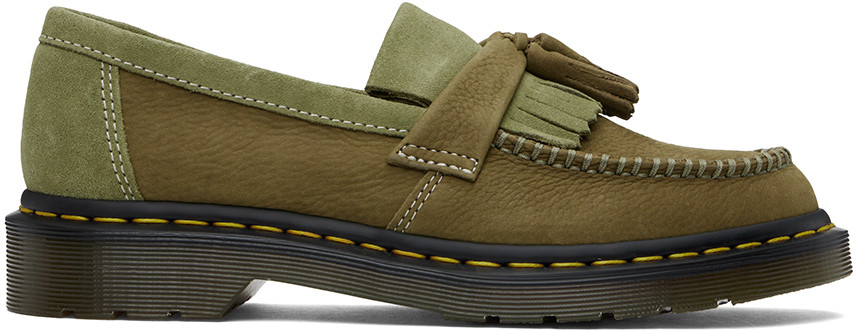 Dr. Martens Green Adrian Tassel Loafers | SSENSE