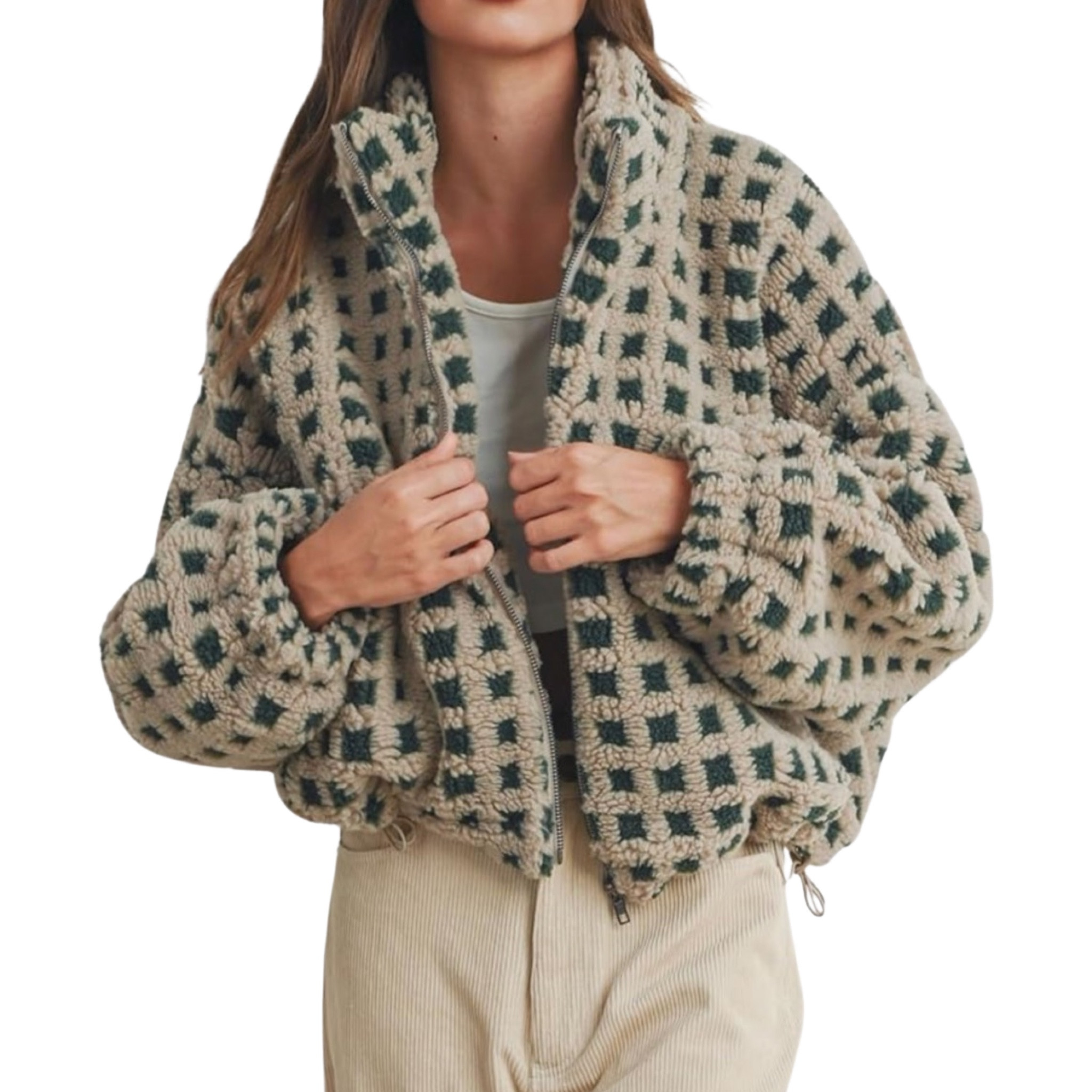 This neutral sherpa zip-up jacket is the perfect cozy layering piece for fall and winter outfits. Featuring a soft textured fleece, relaxed fit, and elevated neutral pattern, this jacket pairs effortlessly with leggings, denim, or lounge sets for everyday wear. Ideal for casual errands, travel days, and cozy outdoor moments, this sherpa jacket is a must-have cold weather staple. Shop this neutral fleece jacket for a timeless, effortless look.

#LTKFindsUnder50 #LTKSeasonal #LTKootd