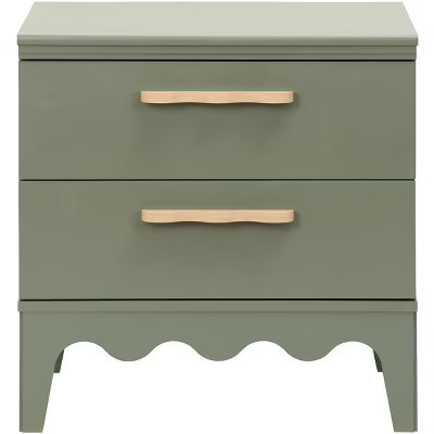 Lovette 2 Drawer Nightstand - NST9618 - Olive Green - Safavieh | Target