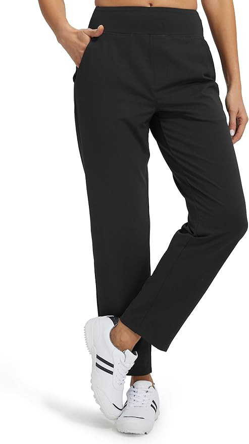 Libin Womens Casual Travel Pants 7/8 Stretchy Golf Pants Ankle Dress Pant Slacks Athletic Workout... | Amazon (US)