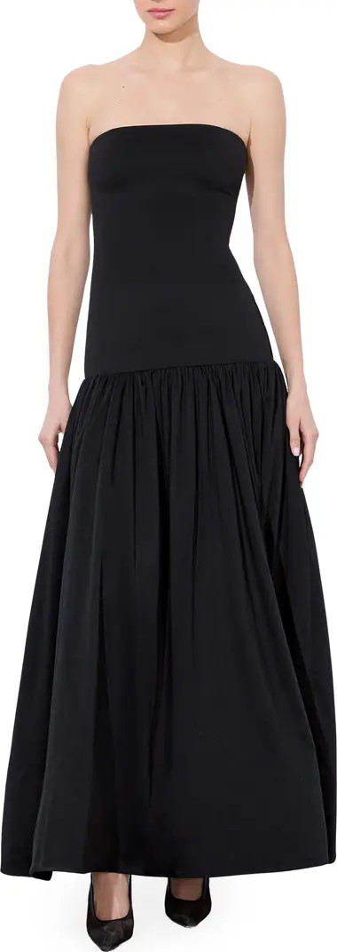 Oriana Strapless Mixed Media Maxi Dress | Nordstrom Rack