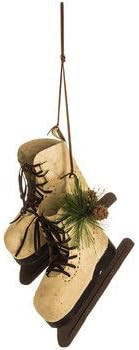 Ice Skates Metal Wall Decoration Merry Christmas Wood Wall Gift Holiday Decor | Amazon (US)