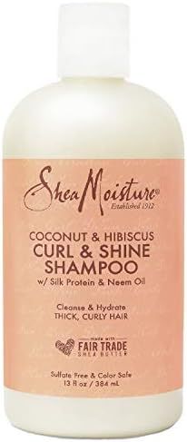 SheaMoisture Curl and Shine Coconut Shampoo for Curly Hair Coconut and Hibiscus Paraben Free Sham... | Amazon (US)