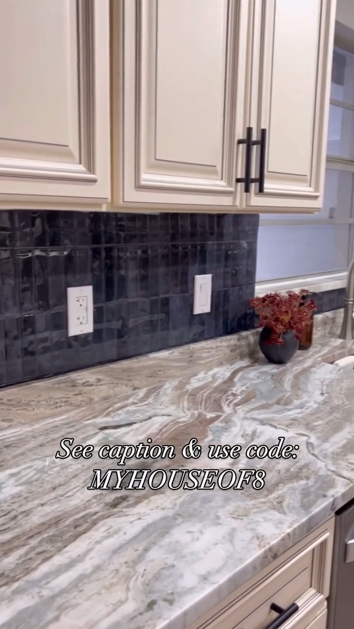 ✨ *Instant Kitchen Update!* ✨ 

The Florida house kitchen had so much potential, but that blue backsplash just wasn’t working with the vibe of the rest of the space. While the color could be cute in a different setting, it clashed here and didn’t complement the kitchen’s overall look. 

I did some digging for alternatives and came across these peel-and-stick tiles from @smarttiles.official After seeing the incredible transformations others achieved with them, I decided to give it a shot—and I’m so glad I did! Even though the original blue tile wasn’t perfectly smooth, the peel-and-stick tiles adhered beautifully, giving the look of dimensional, wavy tiles. 

I chose black for a sleek, modern contrast, and it instantly elevated the space without the need for a full renovation. They were easy to apply, stayed in place perfectly, and made such a big difference! 

Want to try them for your own space? Use code **MYHOUSEOF8** to take 10% off your order! 🖤  Click the 1st link in my bio to shop or find them under my highlights! 

What do you think of the transformation? Doesn’t it look so much better now?

#Makeover #homeupdates #kitchenmakeover #peelandsticktiles #instantupdate #diyhomeprojects