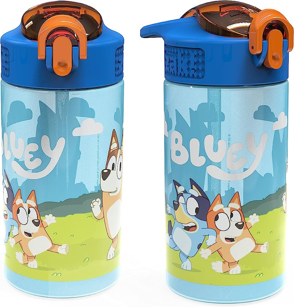 Zak Designs Bluey Kids Durable Plastic Spout Cover and Built-in Carrying Loop, Leak-Proof Water D... | Amazon (US)