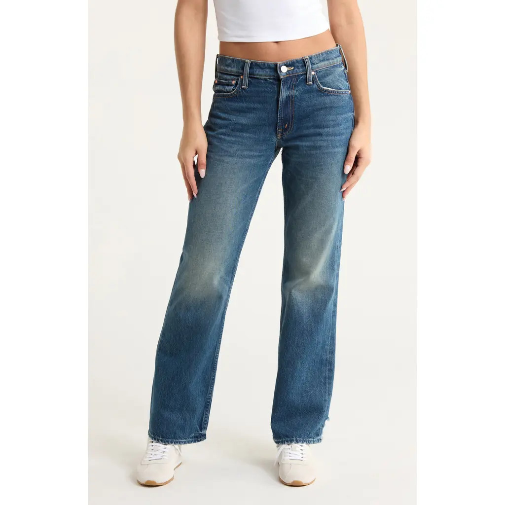MOTHER Lil' Reifler Relaxed Straight Leg Jeans in Early Blue at Nordstrom, Size 32 | Nordstrom