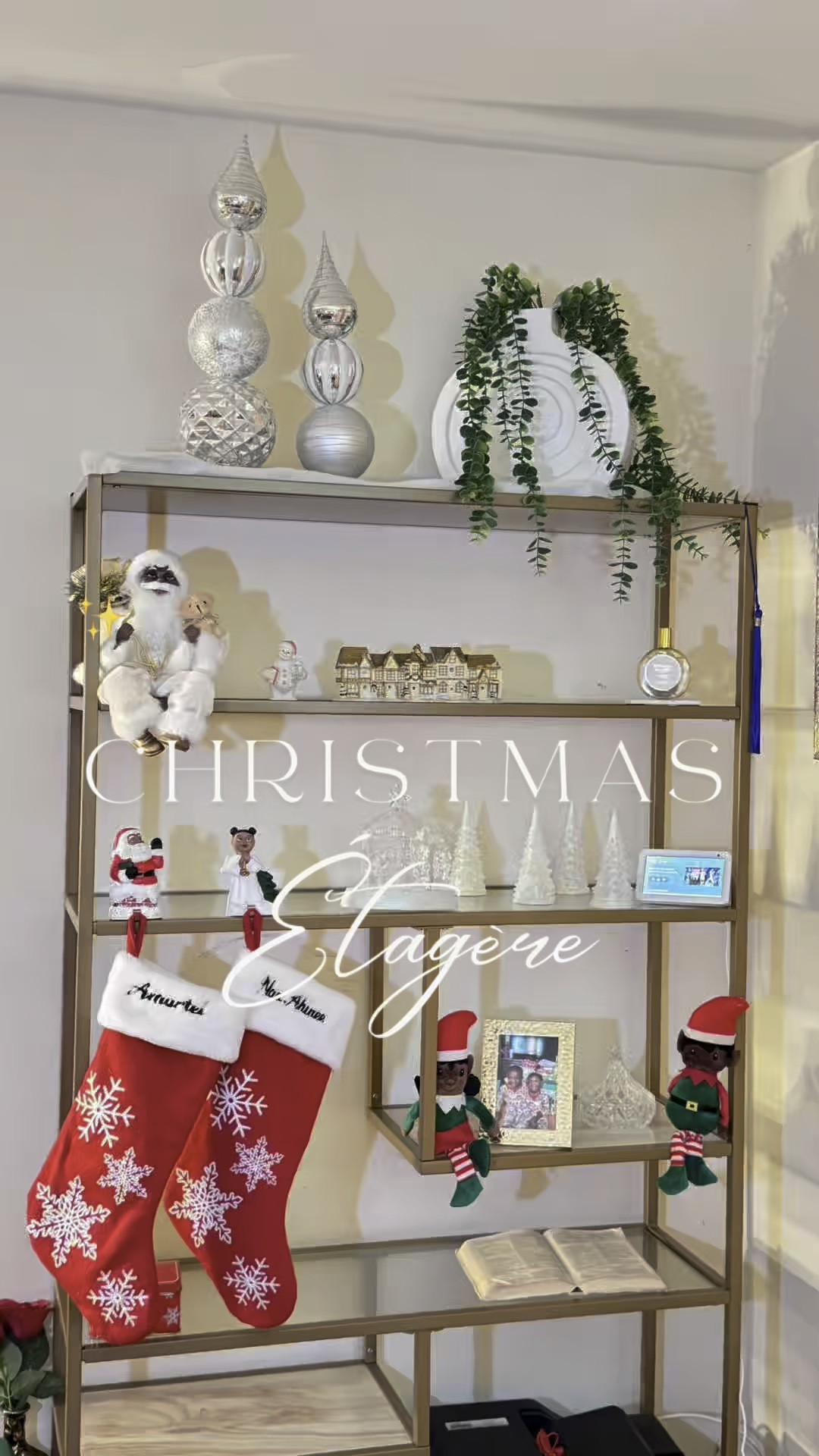  ✨Let’s Decorate the Étagère for Christmas 
:
This is my favorite spot to decorate, because I can bring out all my creativity and really bring the Christmas to life in my apartment. get creative and bring the holiday vibes to life. It’s a very versatile piece of furniture. 🎄 
#ChristmasDecor #HomeDecorIdeas #HolidayVibes #etageredecorative #apartmentchristmasdecor #ctcontentcreator #firstchristmasasparents