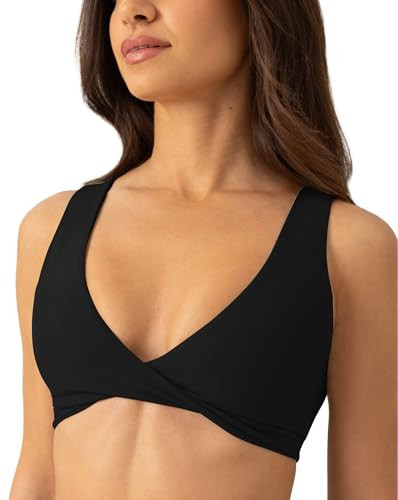 PAVOI ACTIVE Twist Front Sports Bra for Women - Two Ways Customizable Coverage Workout V Plunge Front & Back Bra, FlexFlow - Medium, Black | Amazon (US)