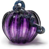 Luke Adams Medium Glass Glassblowing Fall Purple Tabletop Paperweight Spice Latte Pumpkin [6"" Diame | Etsy (US)