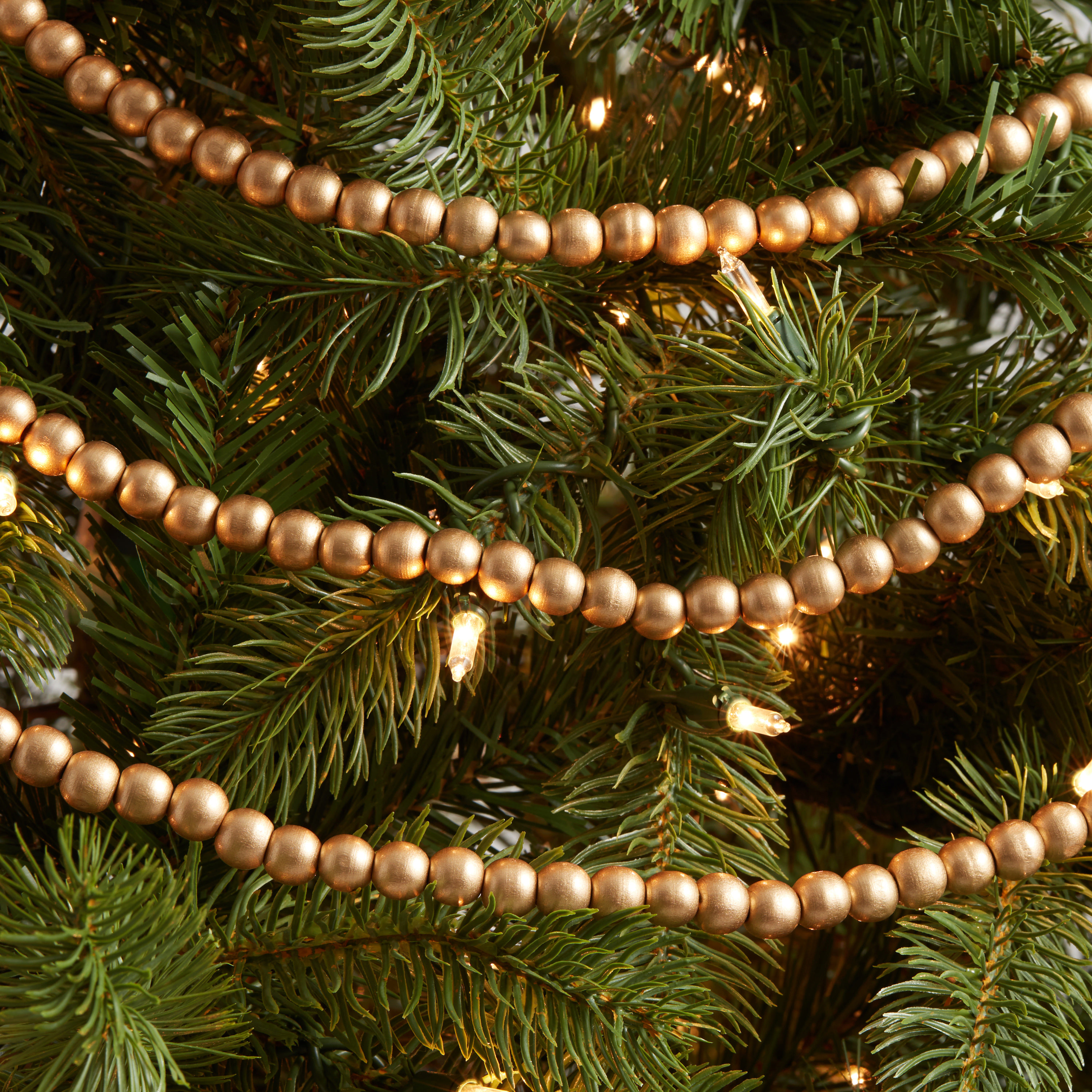 Gold Wood Bead Garland | World Market