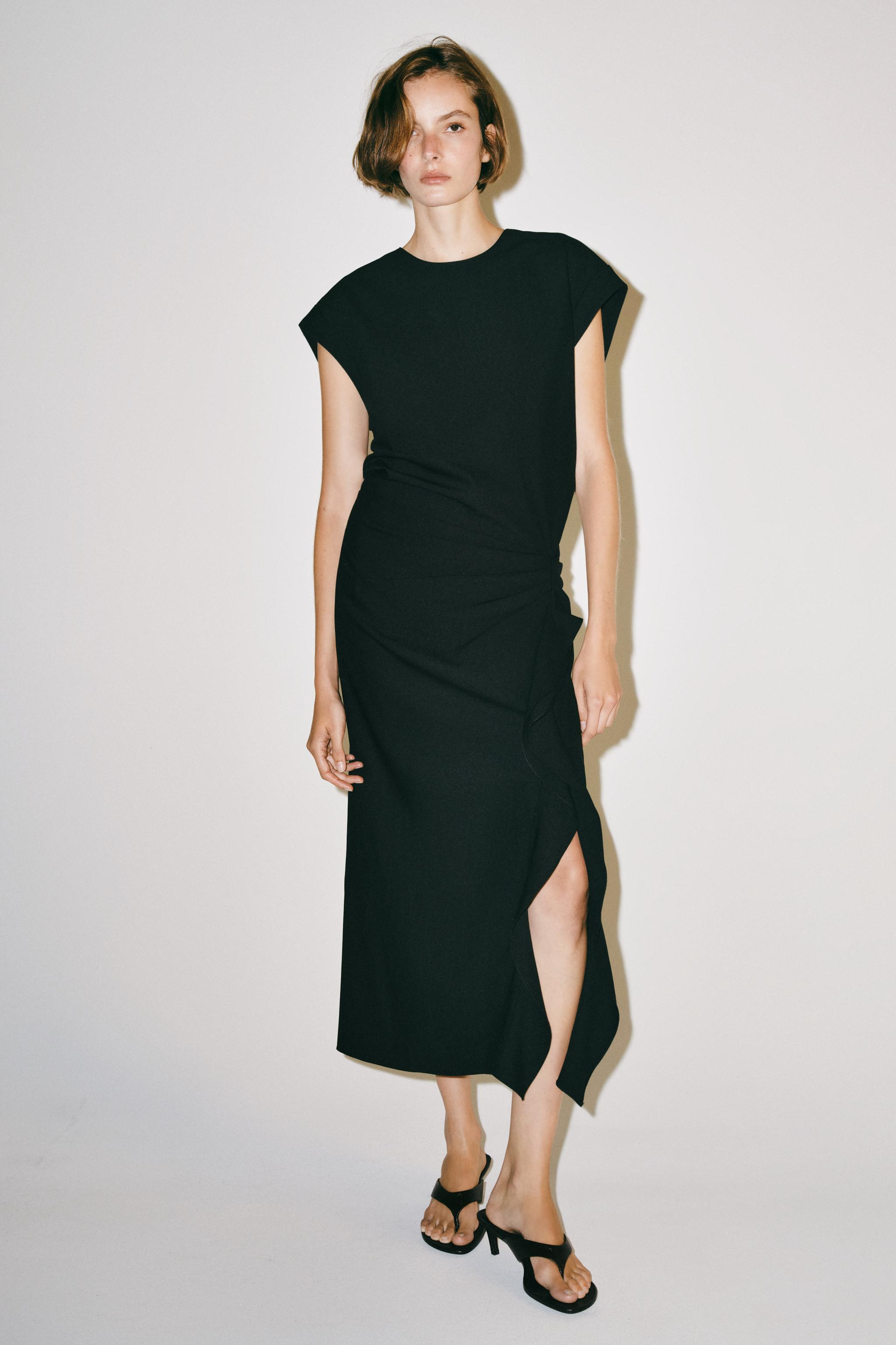 ZW COLLECTION DRAPED MIDI DRESS | Zara US
