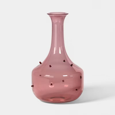 54.1 fl oz Glass Decanter Pink with Red Dots -Threshold™ | Target