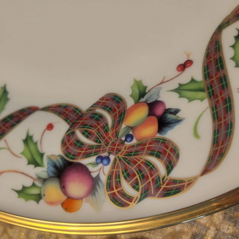 Holiday Tartan Dinner Plate by LENOX 10 3/4 In, Hand Wash, Dishwasher Safe - Etsy | Etsy (US)