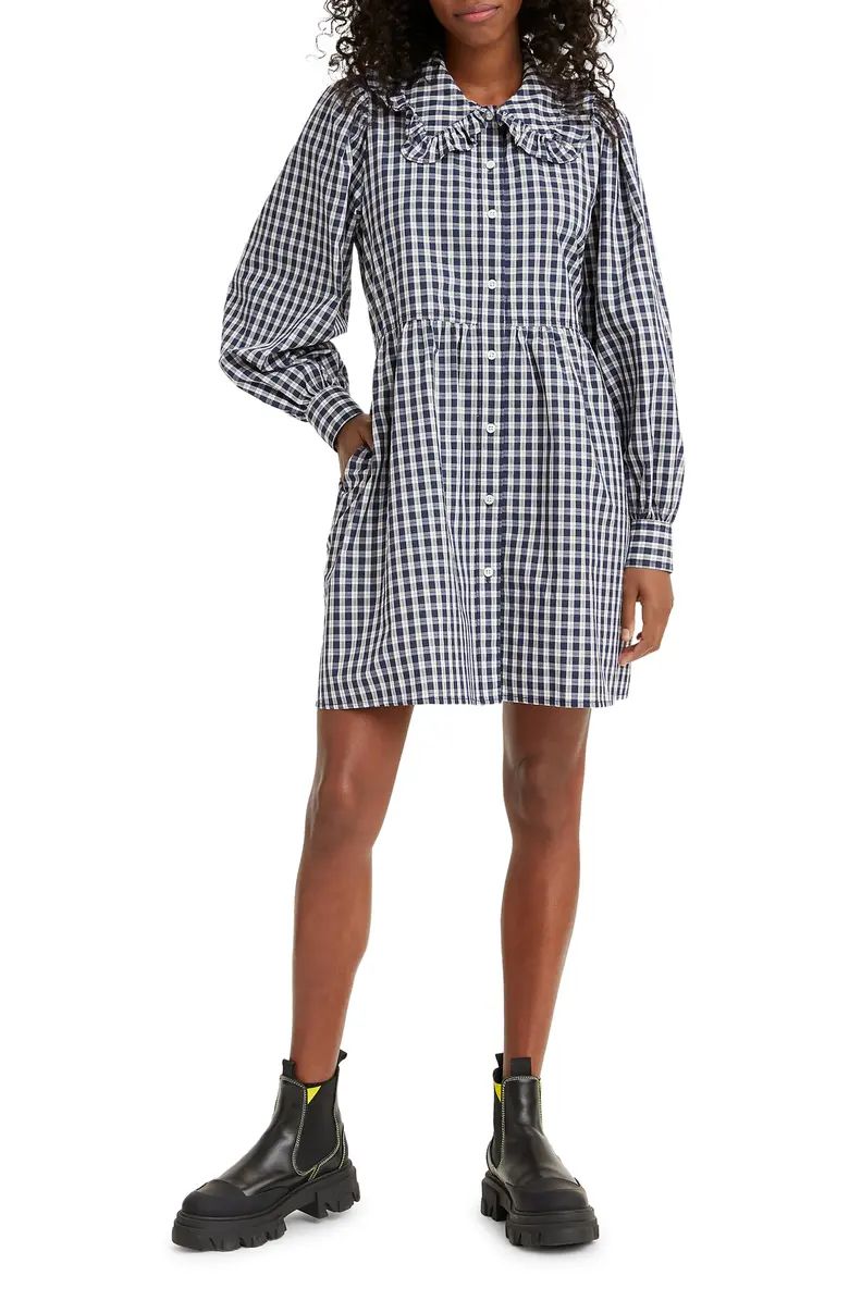 Levi’s® Mira Plaid Peter Pan Collar Long Sleeve Shirtdress | Nordstrom