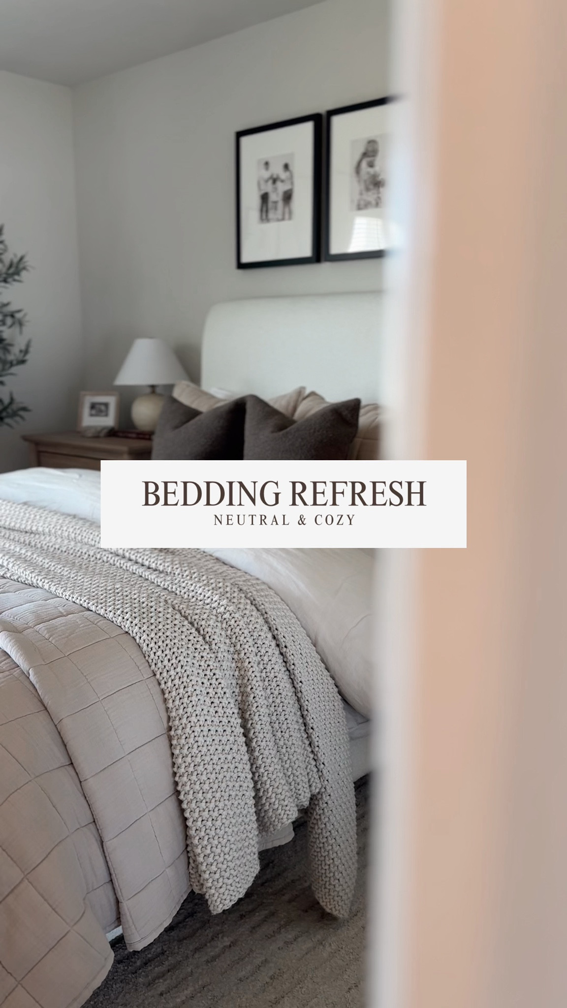 Spring bedroom refresh with cozy neutral layers 🤍

I gave our bedroom a simple neutral bedding refresh, and it completely changed the feel of the space. I love keeping our room calm and cozy with layered neutral bedding, soft textures, and subtle color that still fits our modern organic style.

The Walmart bouclé bed is still one of my favorite affordable finds, and adding fresh bedding layers makes it feel new every season. I also love the antique skinny bench at the end of the bed — the warm wood adds that organic texture that makes the whole room feel more lived-in and cozy.

Keeping the space simple with neutral bedding, textured pillows, warm wood accents, and an olive tree is my favorite way to style a bedroom that feels calm but still intentional.

Everything is linked in my LTK if you’re looking for neutral bedding ideas, layered bedding inspiration, Walmart bouclé beds, modern organic bedroom decor, or simple bedroom refresh ideas.

#neutralbedroom #layeredbedding #bedroomrefresh #modernorganicdecor #bouclebed #walmarthome #cozybedroom #neutralhome #bedroomstyling #organicmodernhome #ltkhome #affordablehomefinds #springbedroom #homedecorideas

#LTKOver40 #LTKSaleAlert #LTKHome