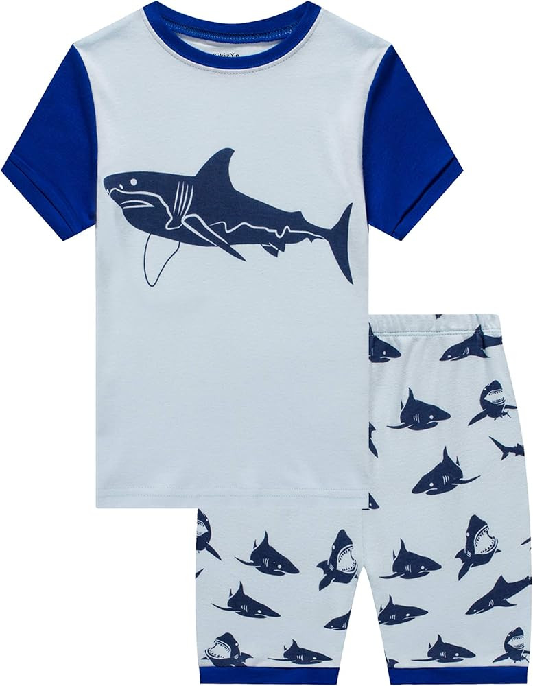 KikizYe Boys Short Sleeve Pajamas Kids Summer Pjs Children pajamas | Amazon (US)