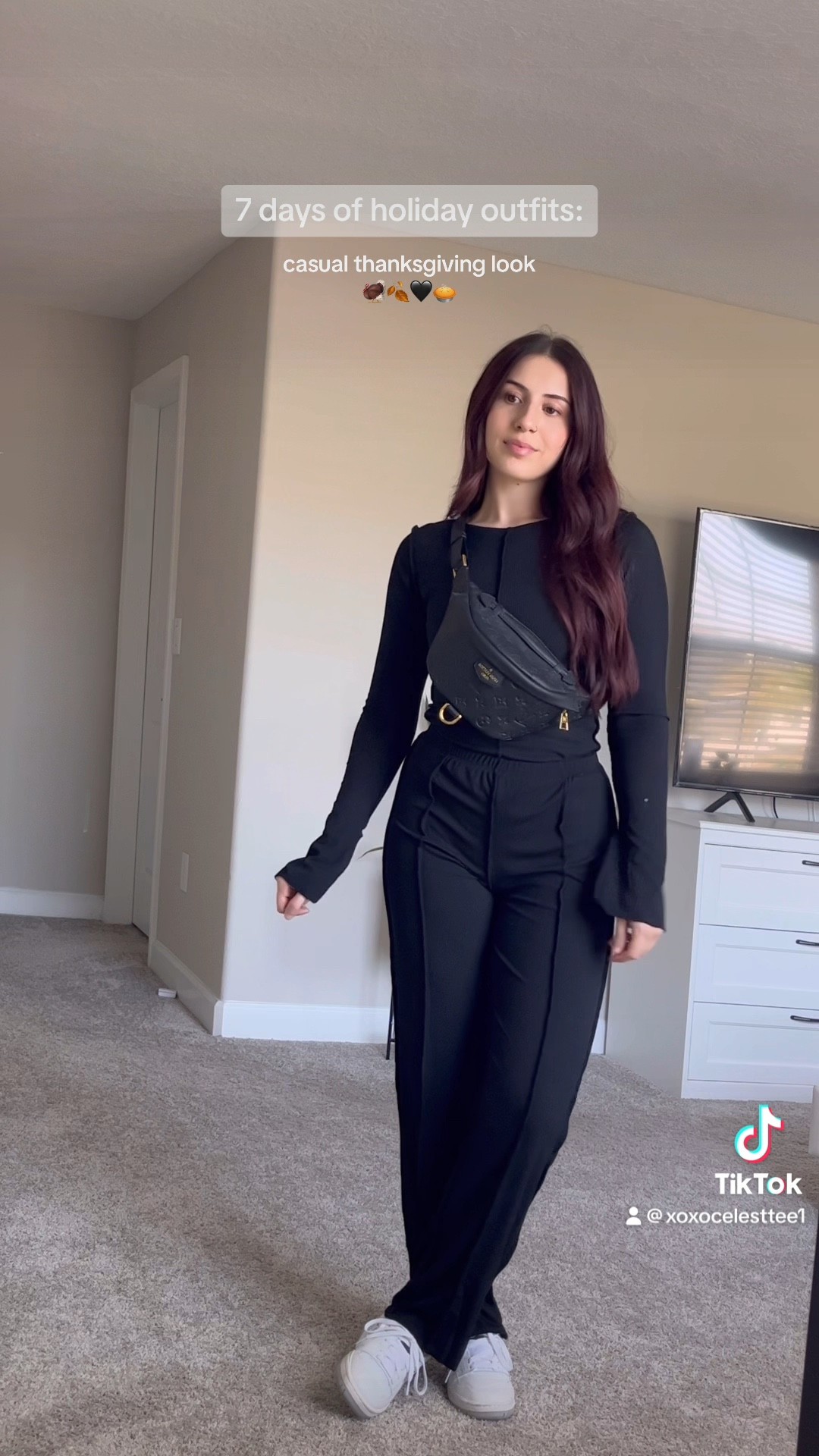 top xs | bottoms xs | bag (affordable) already linked separately 
easy holiday outfit & affordable 🖤 

#LTKstyletip #LTKfindsunder100 #LTKitbag