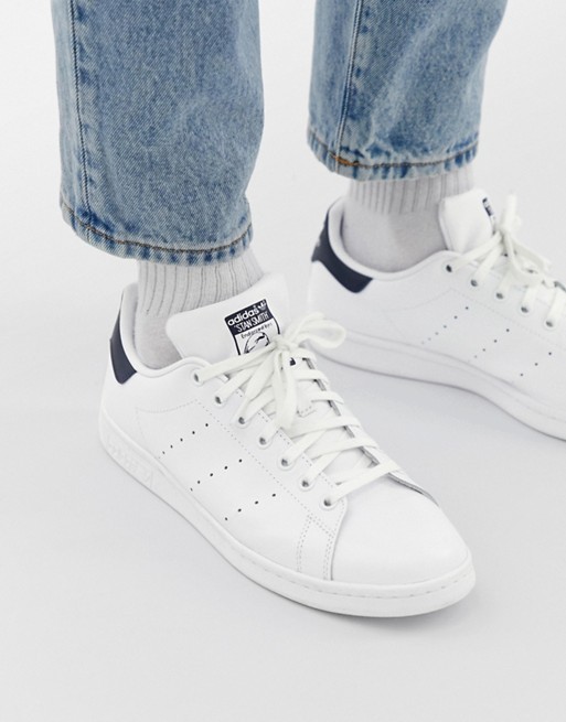 adidas Originals Stan Smith leather sneakers in white m20325 | ASOS US