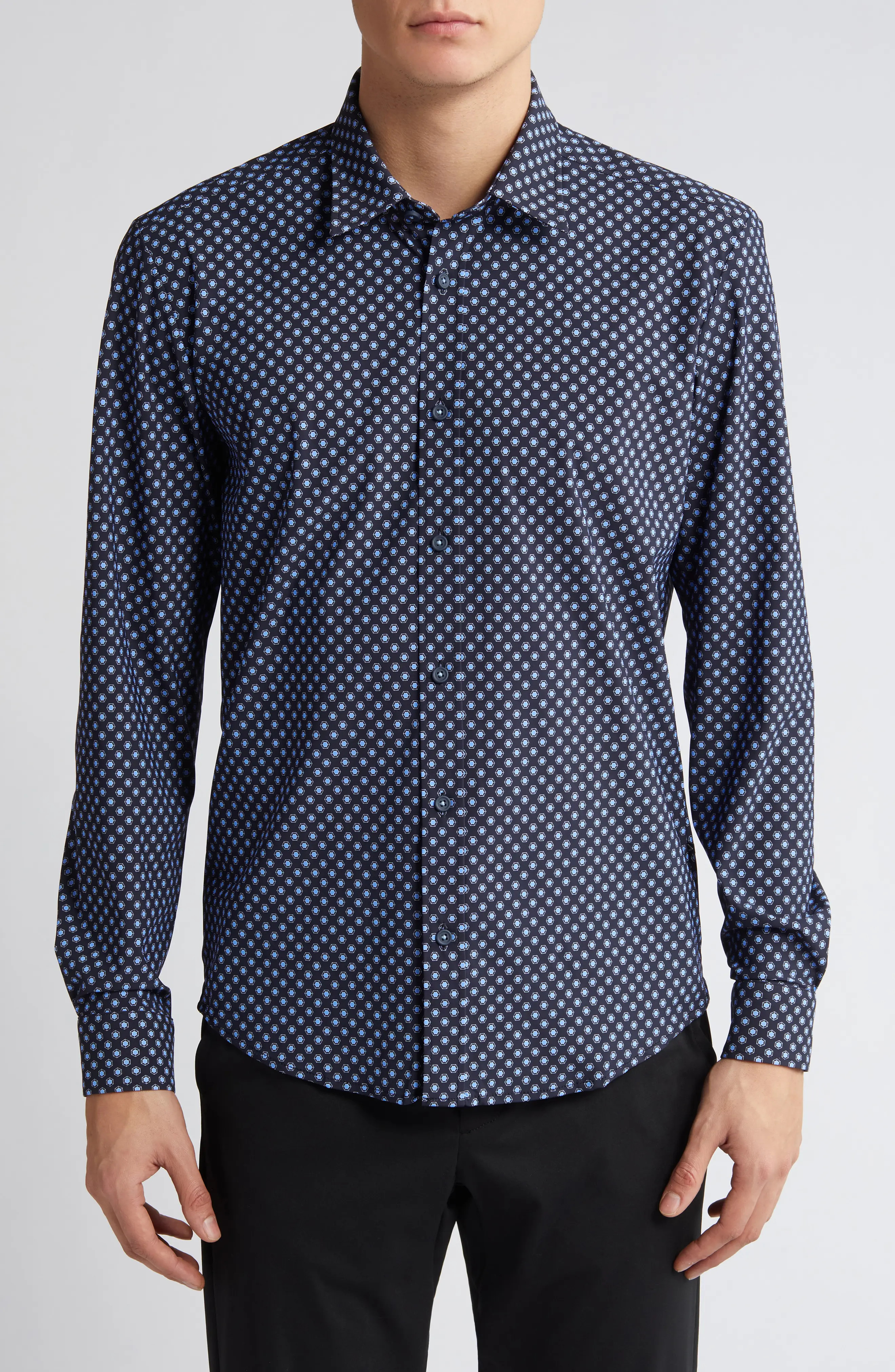 Liam Regular Fit Geometric Medallion Print Stretch Button-Up Shirt (Men) | Nordstromrack | Nordstrom Rack
