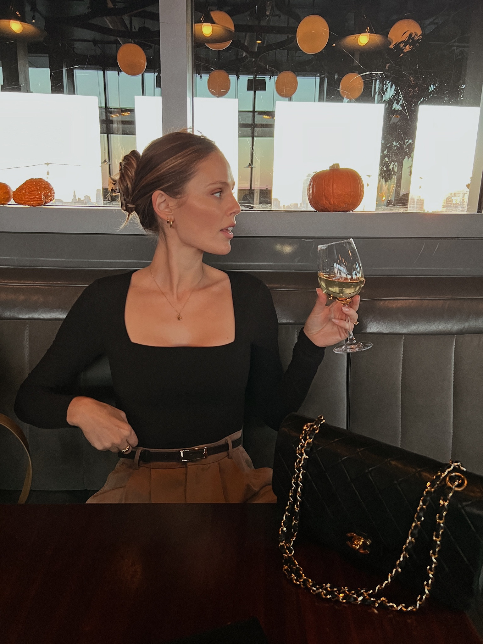 Abercrombie square neck body suit and trousers outfit 

#LTKSeasonal