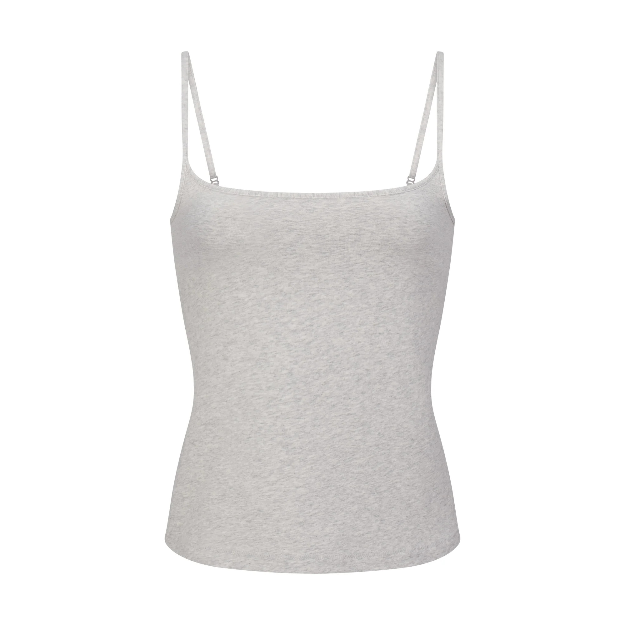 COTTON JERSEY SCOOP NECK CAMI | LIGHT HEATHER GREY | SKIMS | SKIMS (US)