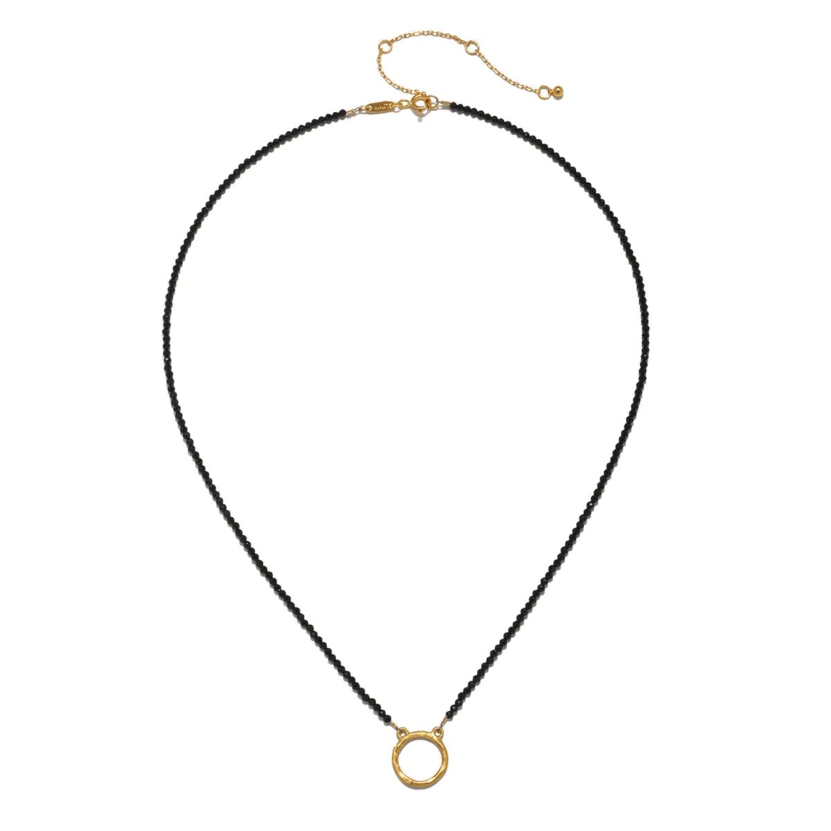 16" Black Spinel Charm Necklace | Satya Jewelry