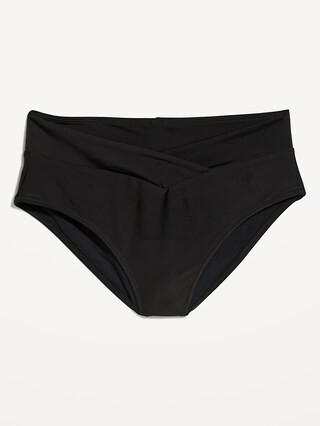 Matching High-Waisted Cross-Front Bikini Swim Bottoms for Women | Old Navy (US)