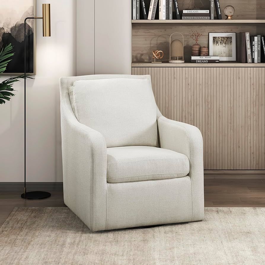 Lexicon Coel Fabric Swivel Chair, Beige | Amazon (US)
