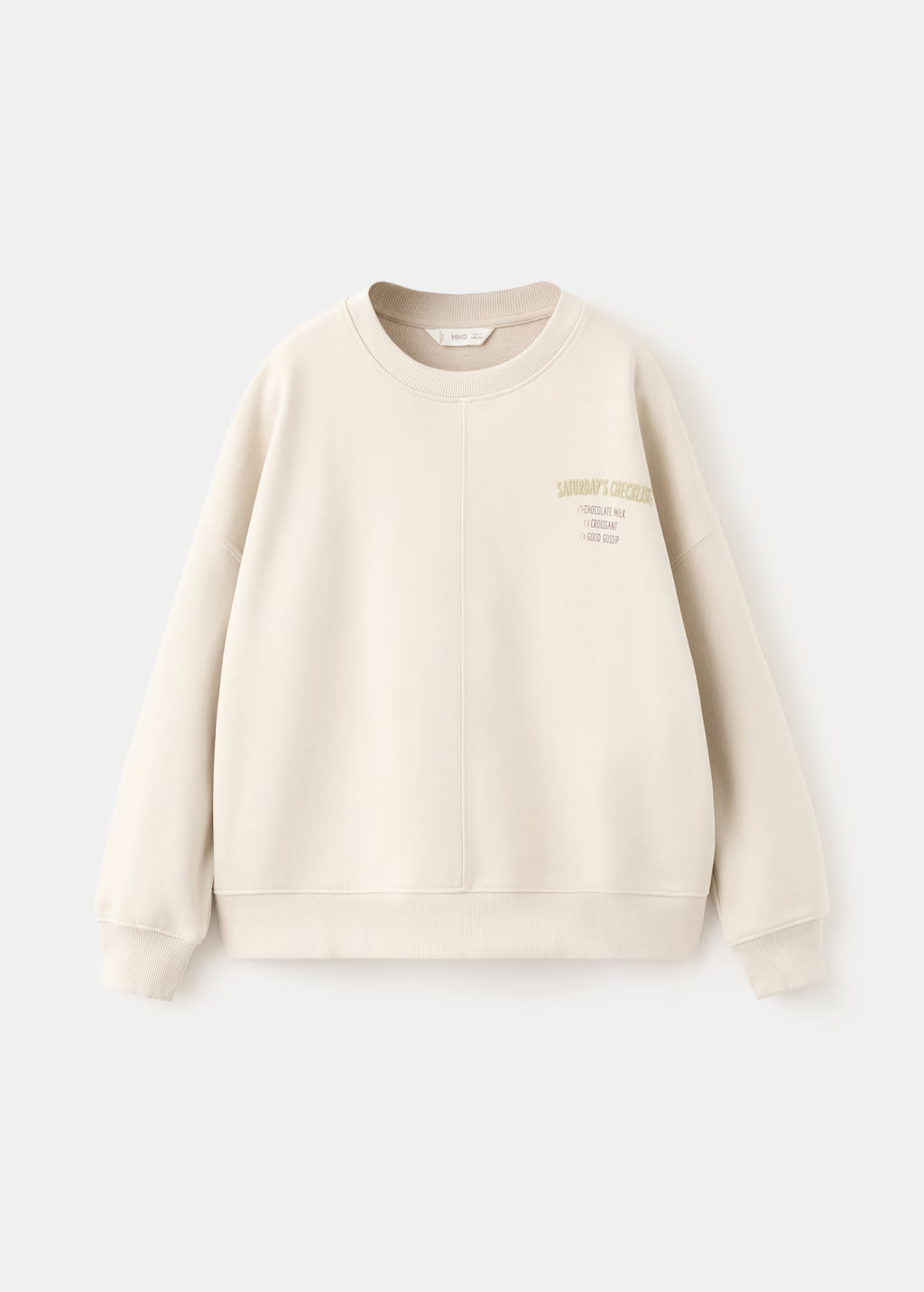 Printed cotton sweatshirt | MANGO (UK)