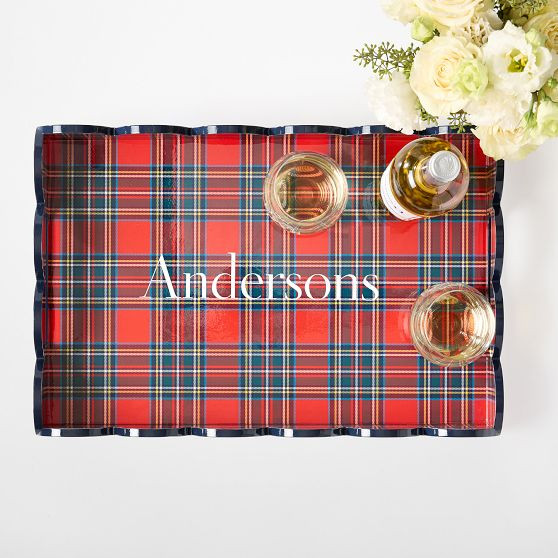 Scalloped Lacquer Serving Tray | Mark and Graham