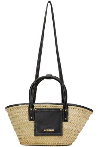 Beige & Black 'Le petit panier Soli' Tote | SSENSE