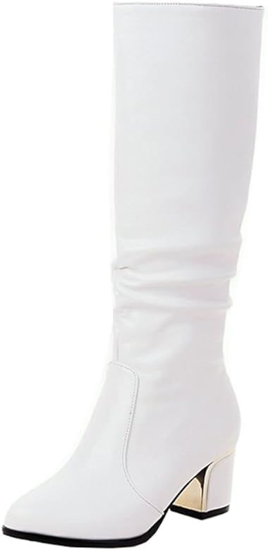 Women's Daily Winter Wide Calf Waterproof Chunky Heel Booties | Amazon (US)