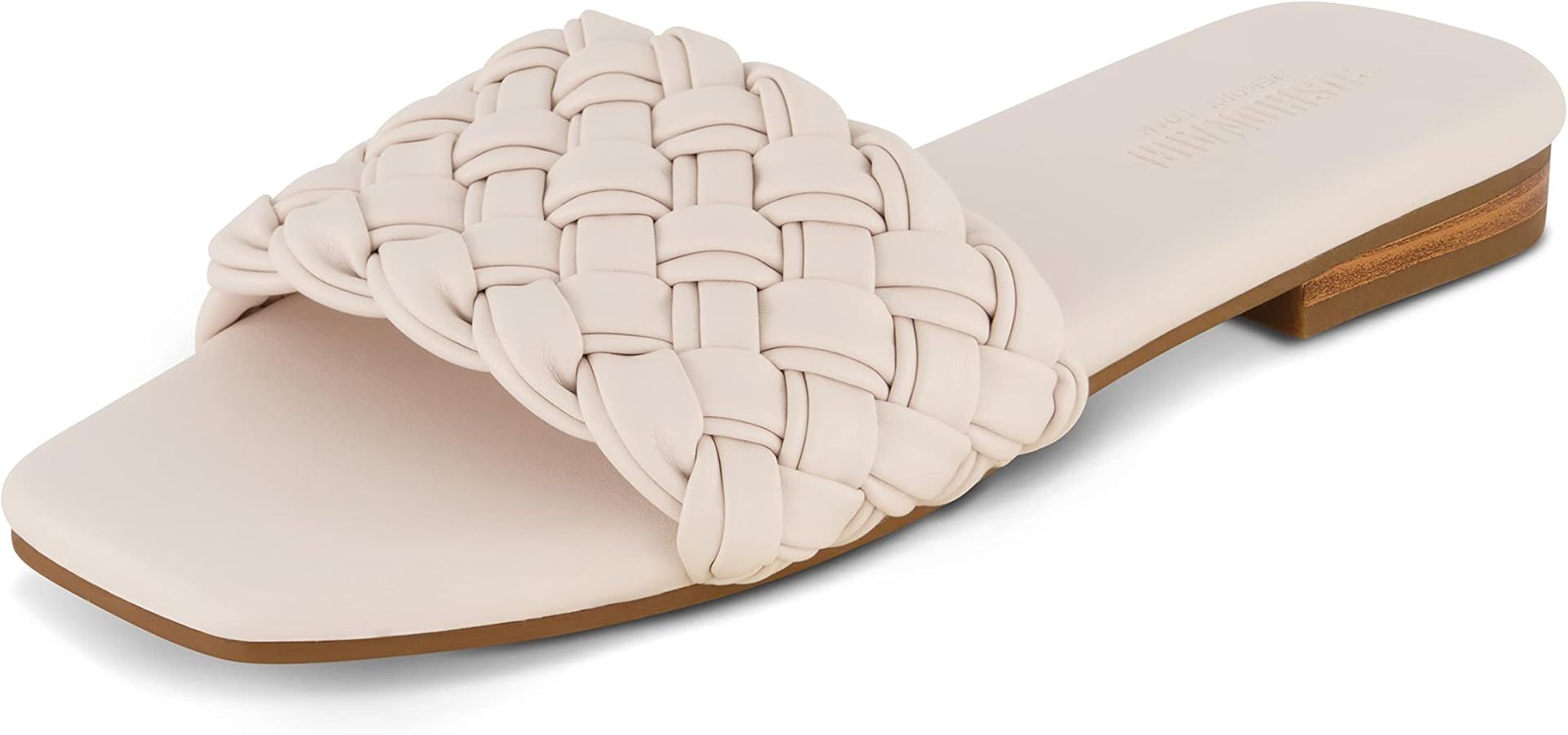 CUSHIONAIRE Women's Fez woven slide sandal +Memory Foam, Wide Widths Available | Amazon (US)