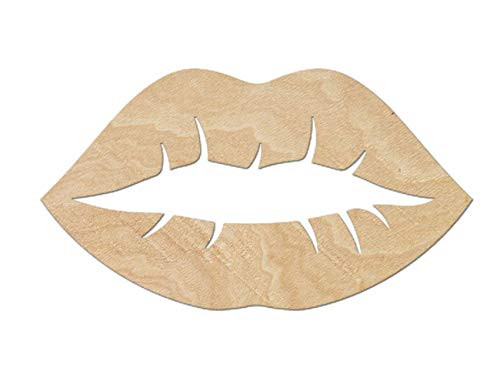 Lips Wood Cutouts for crafts, Laser Cut Wood Shapes 5mm thick Baltic Birch Wood, Multiple Sizes A... | Amazon (US)