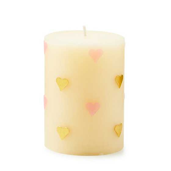 Pink Hearts 4" Pillar Candle | MacKenzie-Childs