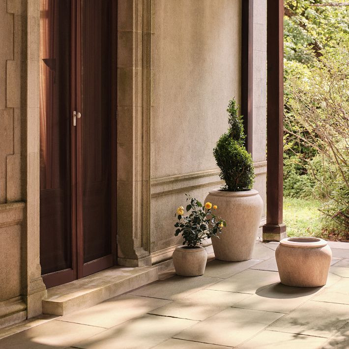 Colin King Washed Ficonstone Planters | West Elm (US)