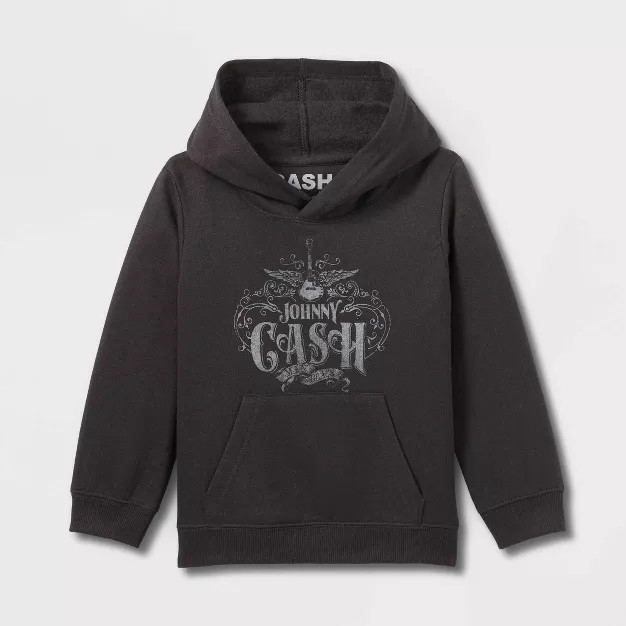Toddler Boys' Johnny Cash Hooded Sweatshirt - Black | Target
