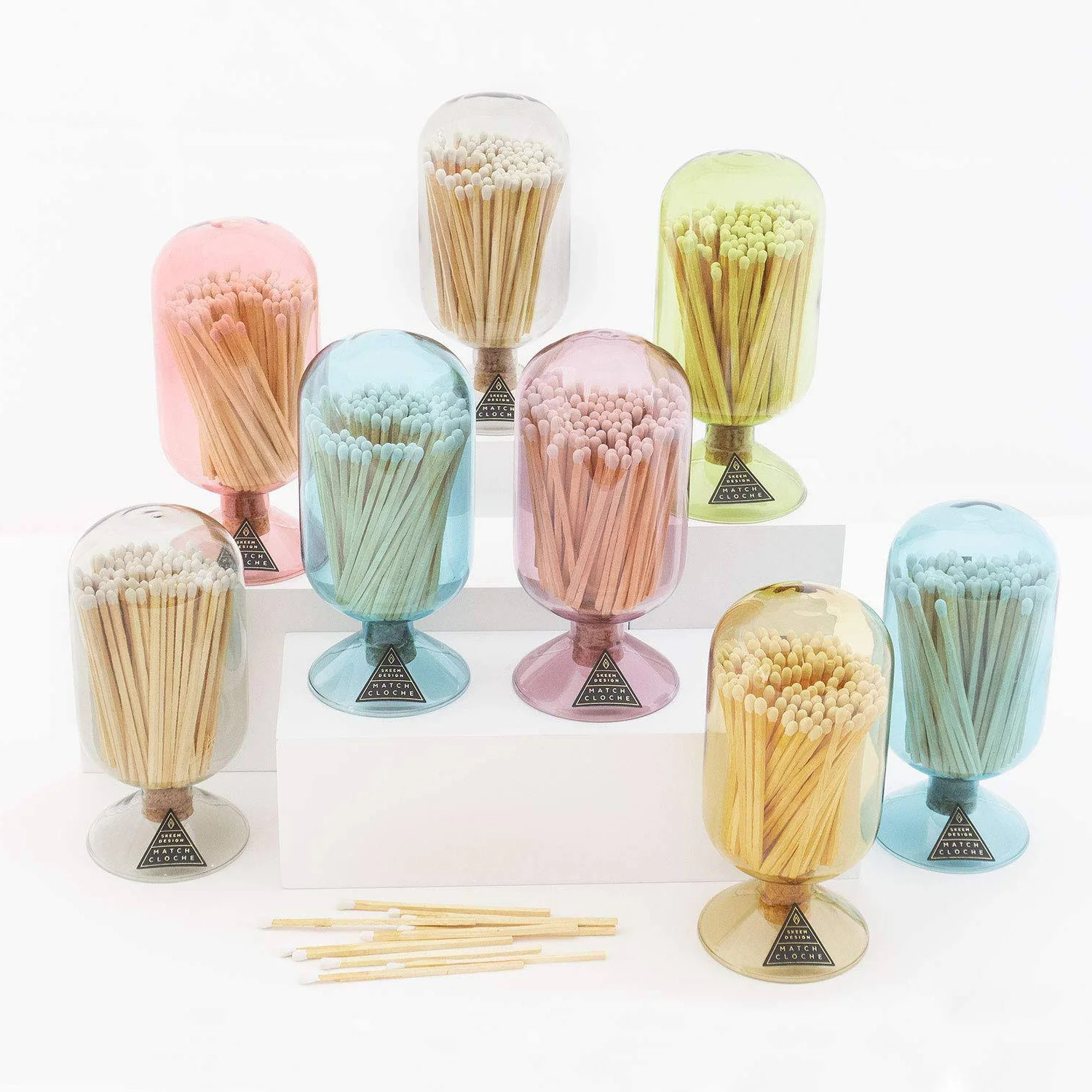 Colorful Glass Match Cloche | Biscuit Home