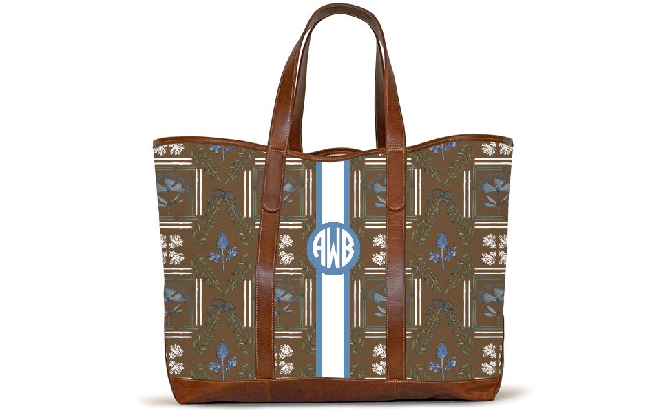 St. Charles Yacht Tote - Monogram Stripe | Barrington Gifts