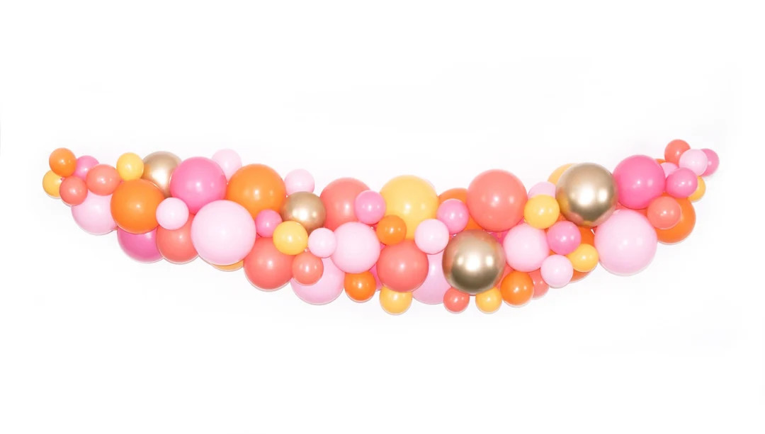 Flamingo Balloon Garland Kit Little Pumpkin Balloon Arch Tropical Party Decorations Pink and Oran... | Etsy (US)