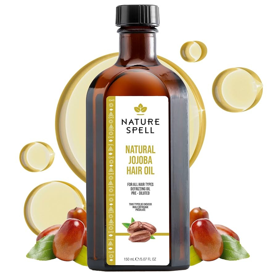 Nature Spell Jojoba Oil for Hair, Pre-Diluted Oil to Support Dry, Damaged Strands & Add Shine and... | Amazon (UK)