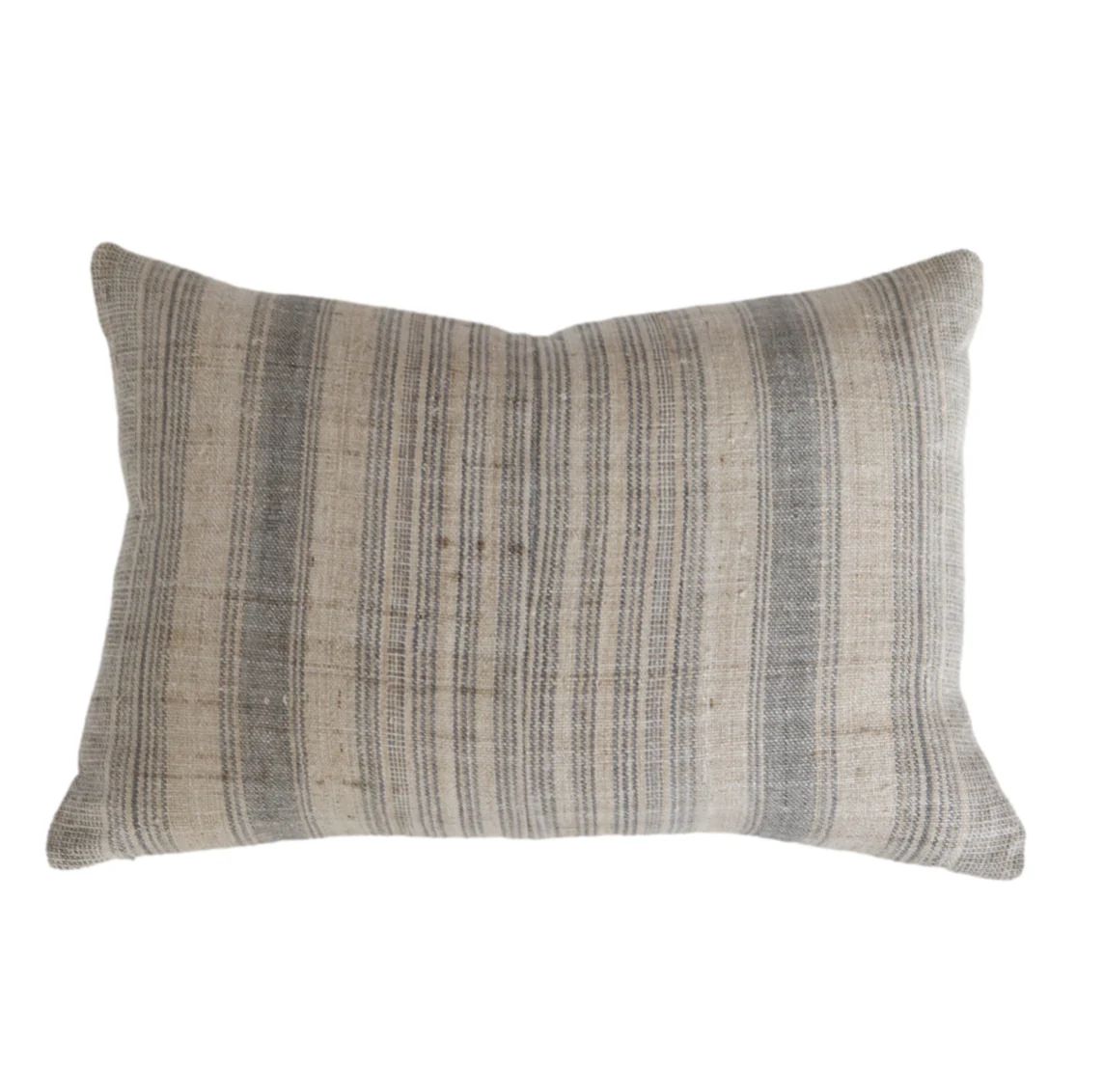 Marin Gray Stripe Pillow Cover | Danielle Oakey Interiors INC