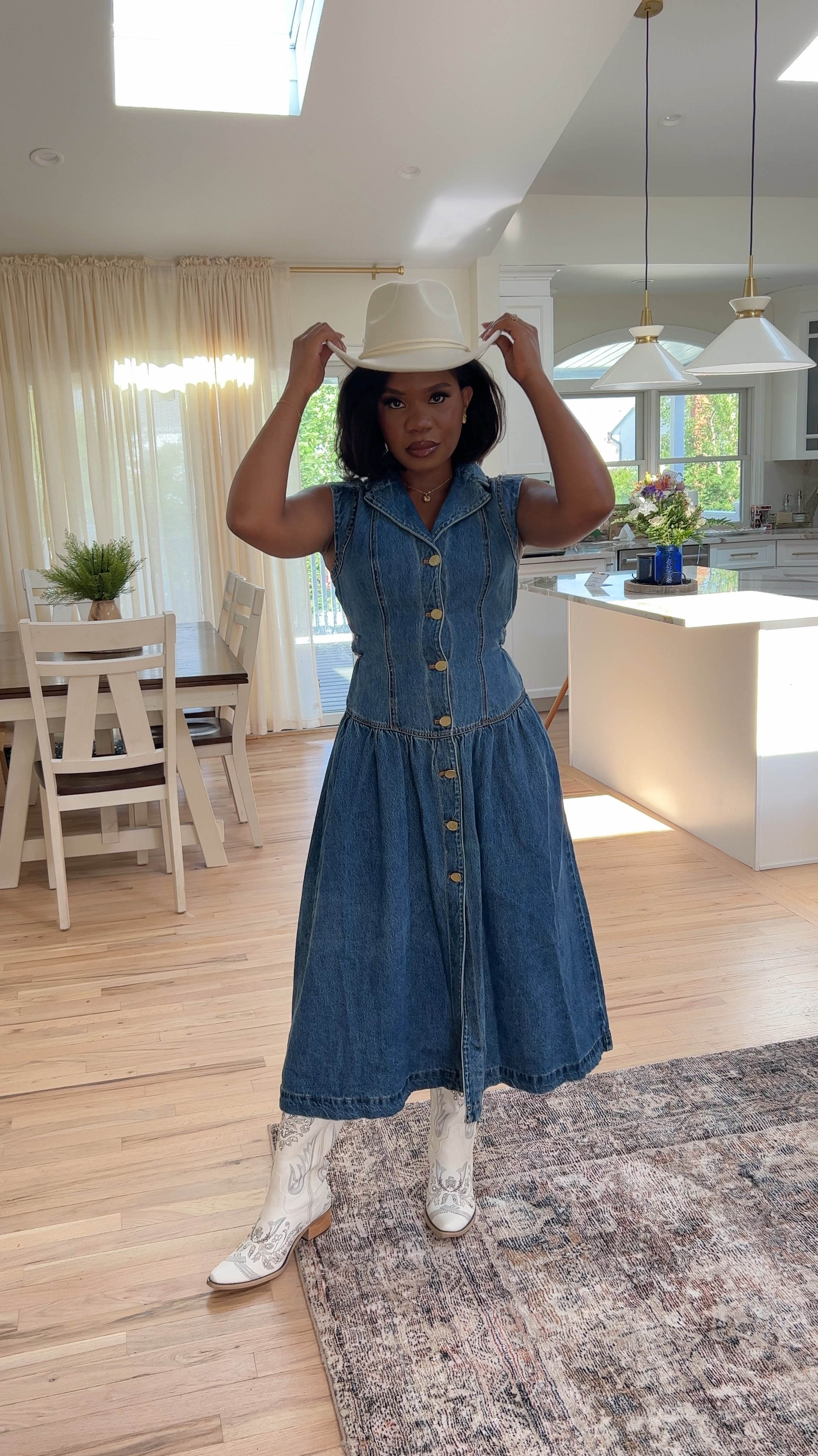 This target dress is absolutely gorgeous! The gold button details adds a perfect touch 
I sized down and went with a 4 and it fits perfectly! 

#LTKSeasonal #LTKStyleTip #LTKVideo