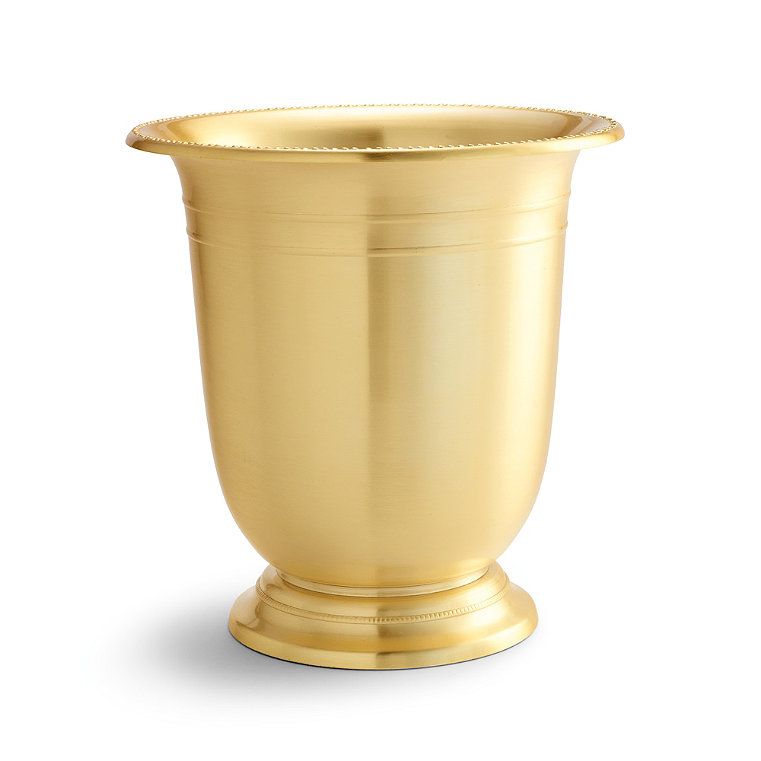 Brushed Brass Wastebasket $159.00 $151.05 | Frontgate