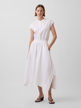 Poplin Cap-Sleeve Crop Shirt | Gap (US)