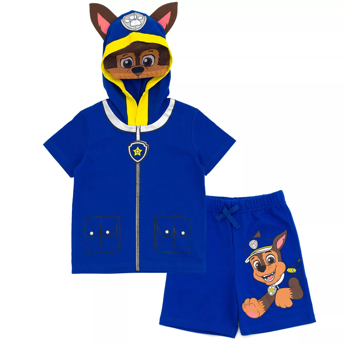 Paw Patrol Chase Skye Rubble Marshall Cosplay T-Shirt and Bike Shorts French Terry Outfit Set Tod... | Target