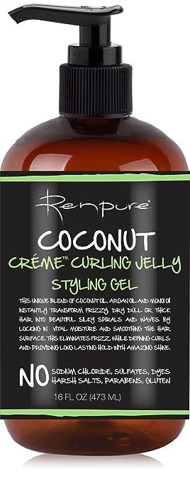 Renpure Coconut Creme Curling Jelly Styling Hair Gel, 16 Oz | Amazon (US)
