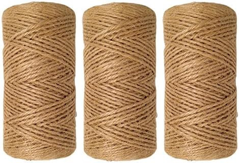 Quotidian 1000 Feet (c. 333 Yards) 2mm 3 ply Natural Jute Twine String Rolls for Artworks and Cra... | Amazon (US)
