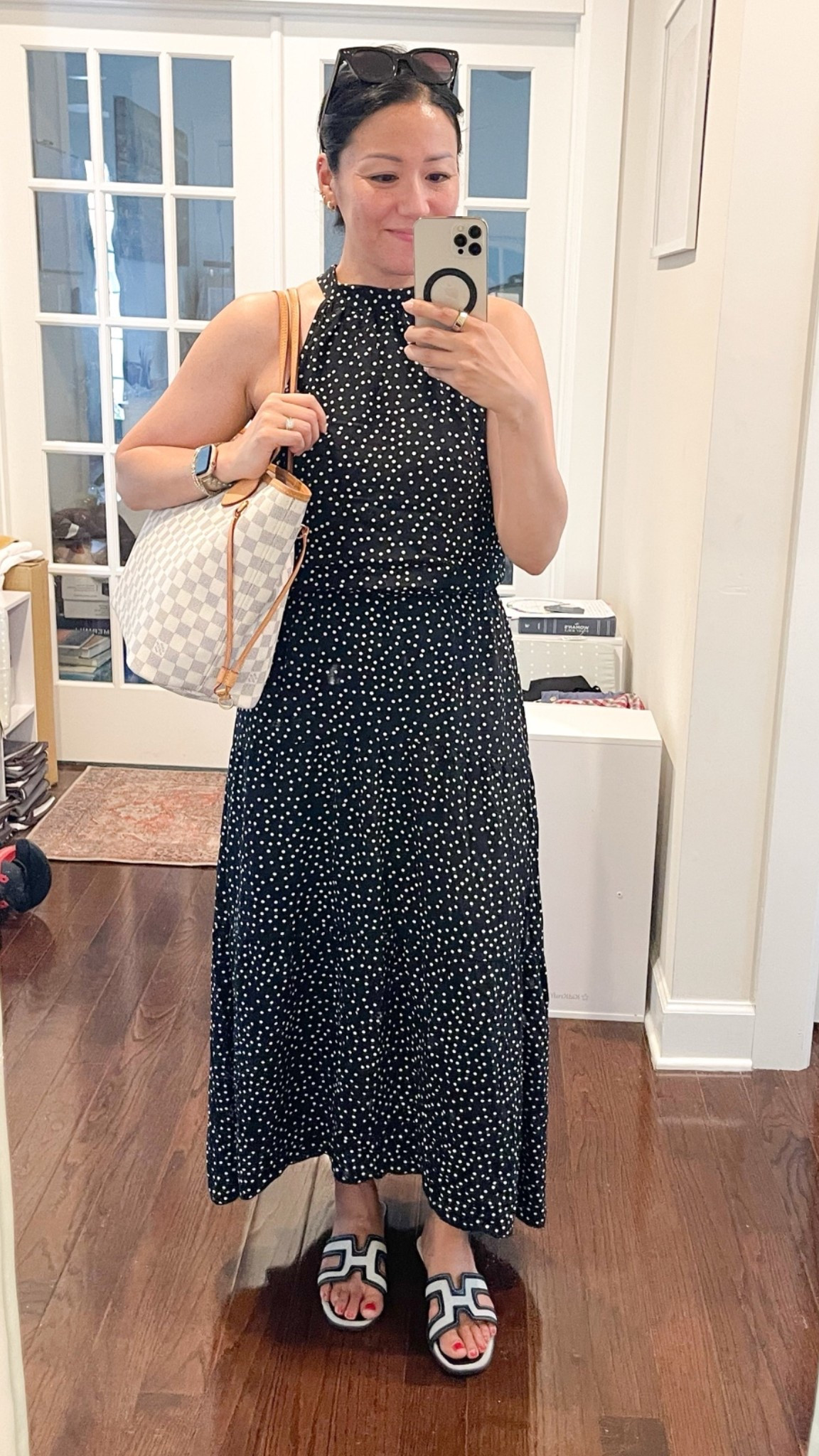 Exact dress is older 
Sandals are true to size

#LTKootd #LTKOver40 #LTKSeasonal